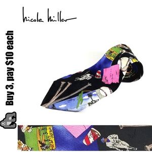 🦍Tie Nicole Miller Men's Vintage 94' MLB Baseball